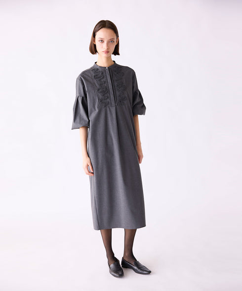 10/16発売予定【SOI-MeME】diamond tuck embroidery modern dress
