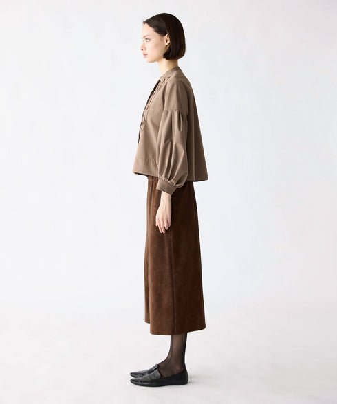 10/16発売予定【SOI-MeME】diamond tuck embroidery modern blouse