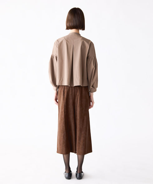 10/16発売予定【SOI-MeME】diamond tuck embroidery modern blouse