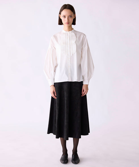 【SOI-MeME】pleats jabot modern sleeve blouse
