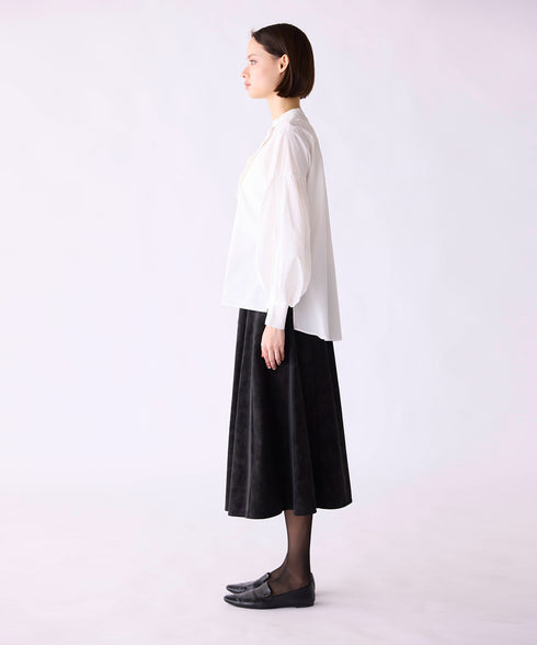 【SOI-MeME】pleats jabot modern sleeve blouse