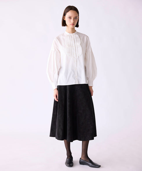 【SOI-MeME】pleats jabot modern sleeve blouse