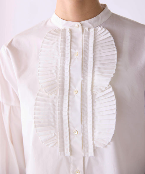 【SOI-MeME】pleats jabot modern sleeve blouse