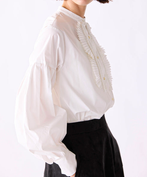 【SOI-MeME】pleats jabot modern sleeve blouse