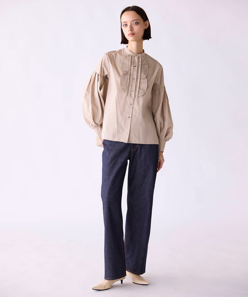 【SOI-MeME】pleats jabot modern sleeve blouse
