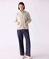 10/9発売予定【SOI-MeME】lame knit high neck blouson
