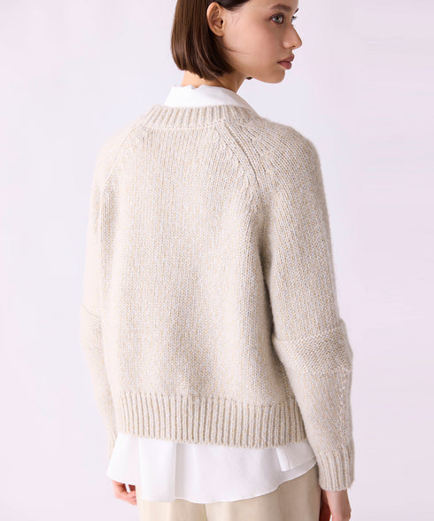10/9発売予定 【SOI-MeME】lame knit raglan cardigan