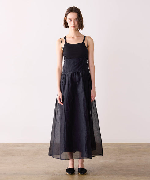 sheer starched cotton 2way cami skirt