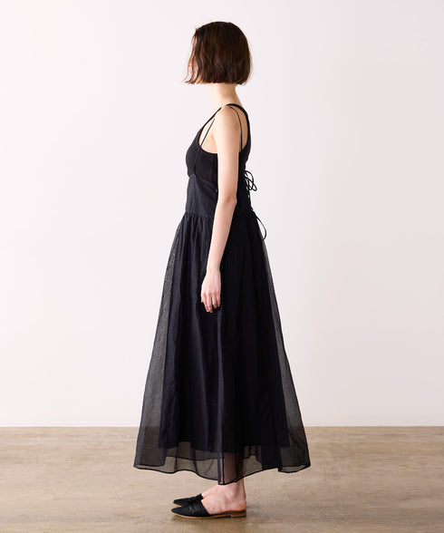 sheer starched cotton 2way cami skirt
