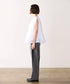 sheer starched cotton godet blouse