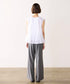 sheer starched cotton godet blouse
