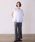 sheer starched cotton godet blouse