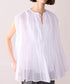 sheer starched cotton godet blouse