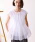 sheer starched cotton godet blouse