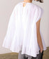 sheer starched cotton godet blouse