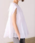 sheer starched cotton godet blouse