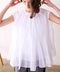 sheer starched cotton godet blouse