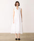 sheer starched cotton 2way gather dress