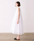 sheer starched cotton 2way gather dress