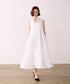 sheer starched cotton 2way gather dress