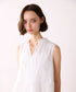 sheer starched cotton 2way gather dress