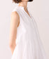 sheer starched cotton 2way gather dress