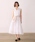 sheer starched cotton 2way gather dress