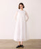 sheer starched cotton 2way gather dress