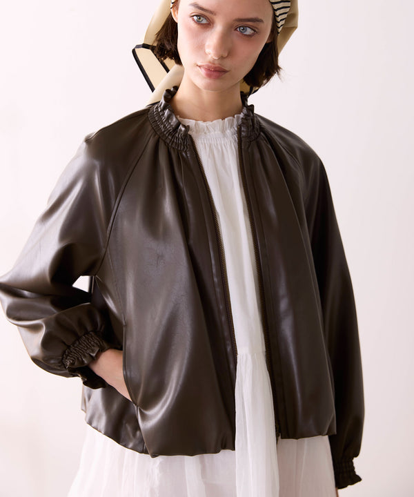 soft eco-leather blouson