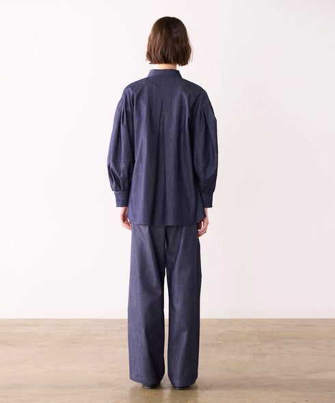 denim drawstring pants