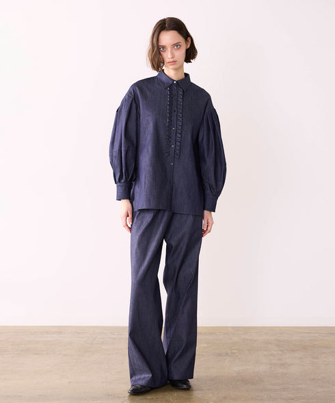 denim drawstring pants