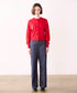 code flower embroidery cardigan