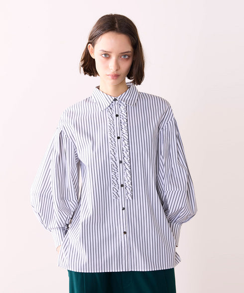 tuck frill modern volume shirt
