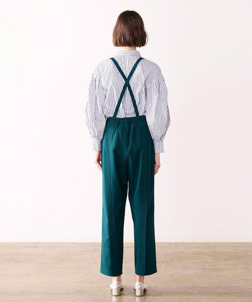 【SOI-MeME】suspenders tucked curve pants
