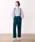 【SOI-MeME】suspenders tucked curve pants