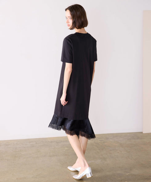 eyelash lace hem cut-one-piece