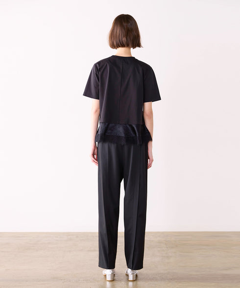 eyelash lace hem cut-sew