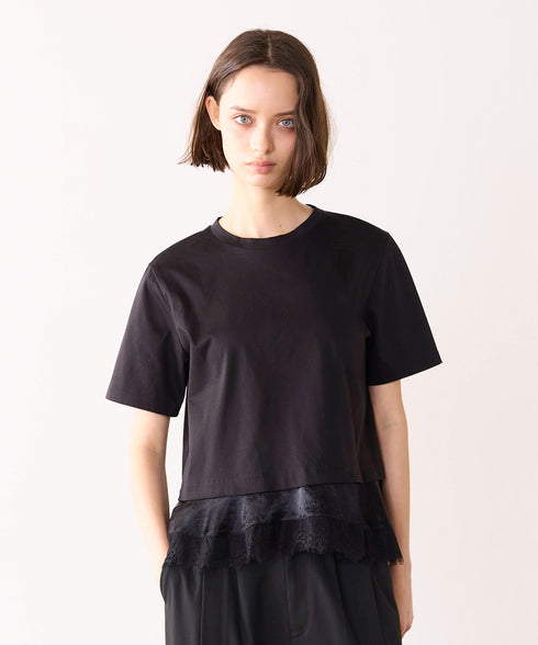 eyelash lace hem cut-sew