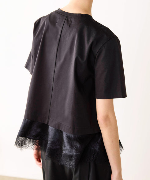 eyelash lace hem cut-sew