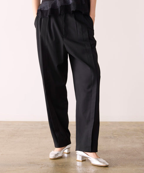 【SOI-MeME】suspenders tucked curve pants