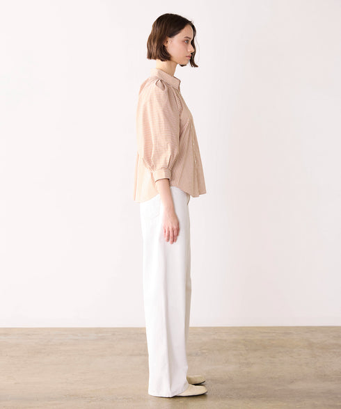 modern strip volume sleeve shirt