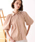 modern strip volume sleeve shirt