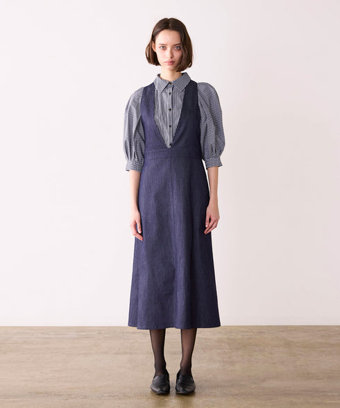 <8/28発売>denim jumper skirt
