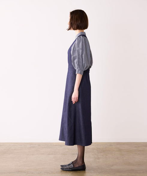 <8/28発売>denim jumper skirt