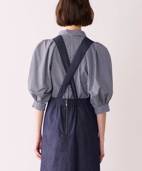 <8/28発売>denim jumper skirt