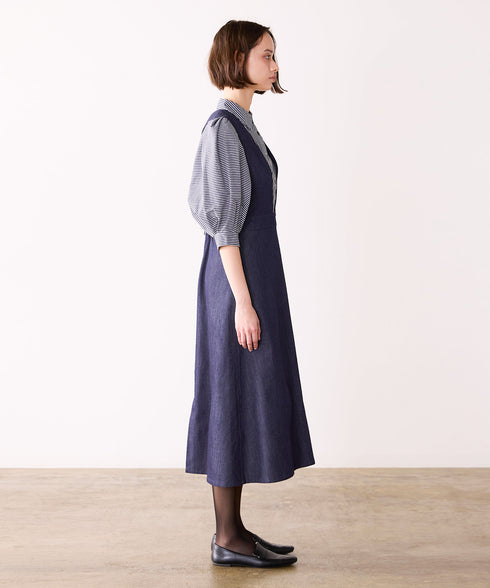 <8/28発売>denim jumper skirt