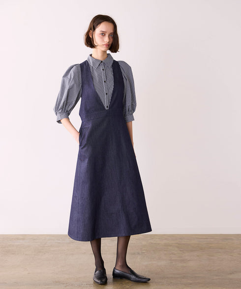 <8/28発売>denim jumper skirt
