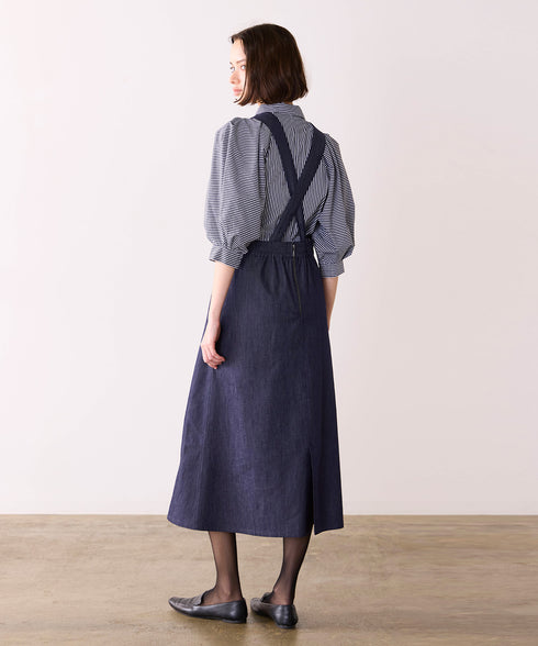 <8/28発売>denim jumper skirt