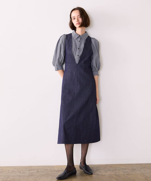 modern strip volume sleeve shirt