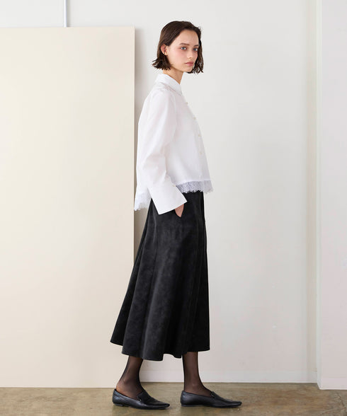 eco-suede circular skirt